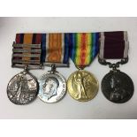 4 Medal group awarded to 12742 TPTR.T.Miller 88th Btn (Victoria South Africa medal With 4 bars) ,