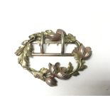 A 19th century French silver floral design buckle.