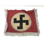 German pre WW2 style Trumpet banner with early style swastika. Service wear