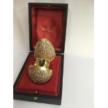 A Stuart Devlin silver gilt limited edition egg ,