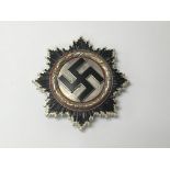 German Deutches Kreuz WW2 style Cross , silver Merit Cross version , No.1 maker marked , GVF