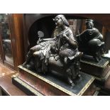 A Victorian Devaulx bronze depicting A reclining Coleoptera surmounted on a boulle base . 40 cm by