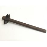 WW1 Style British Trench Raiding Mace. Cast iron head on an entrenching tool handle