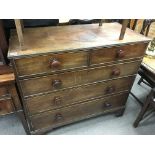 A Victorian chest of drawers. 108 x 51 x 100.