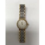 A ladies bi-tone Omega Deville quartz wristwatch