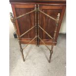 An Edwardian bamboo clothes rail / dryer .