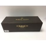 A 1990 bottle of Krug vintage champagne with box