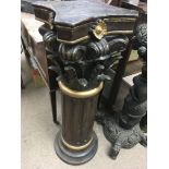 A decorative pedestal in the form of a classical column. Height 103 cm .