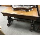 A Victorian 2 draw mahogany hall table