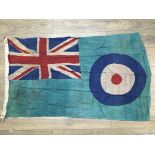 RAF interest a Squadron base flag , approx 5x3 feet , wartime & AM stamped , no mothing.