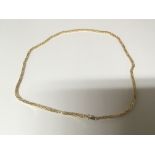 An 18carat gold enclosed box link necklace weight 50g