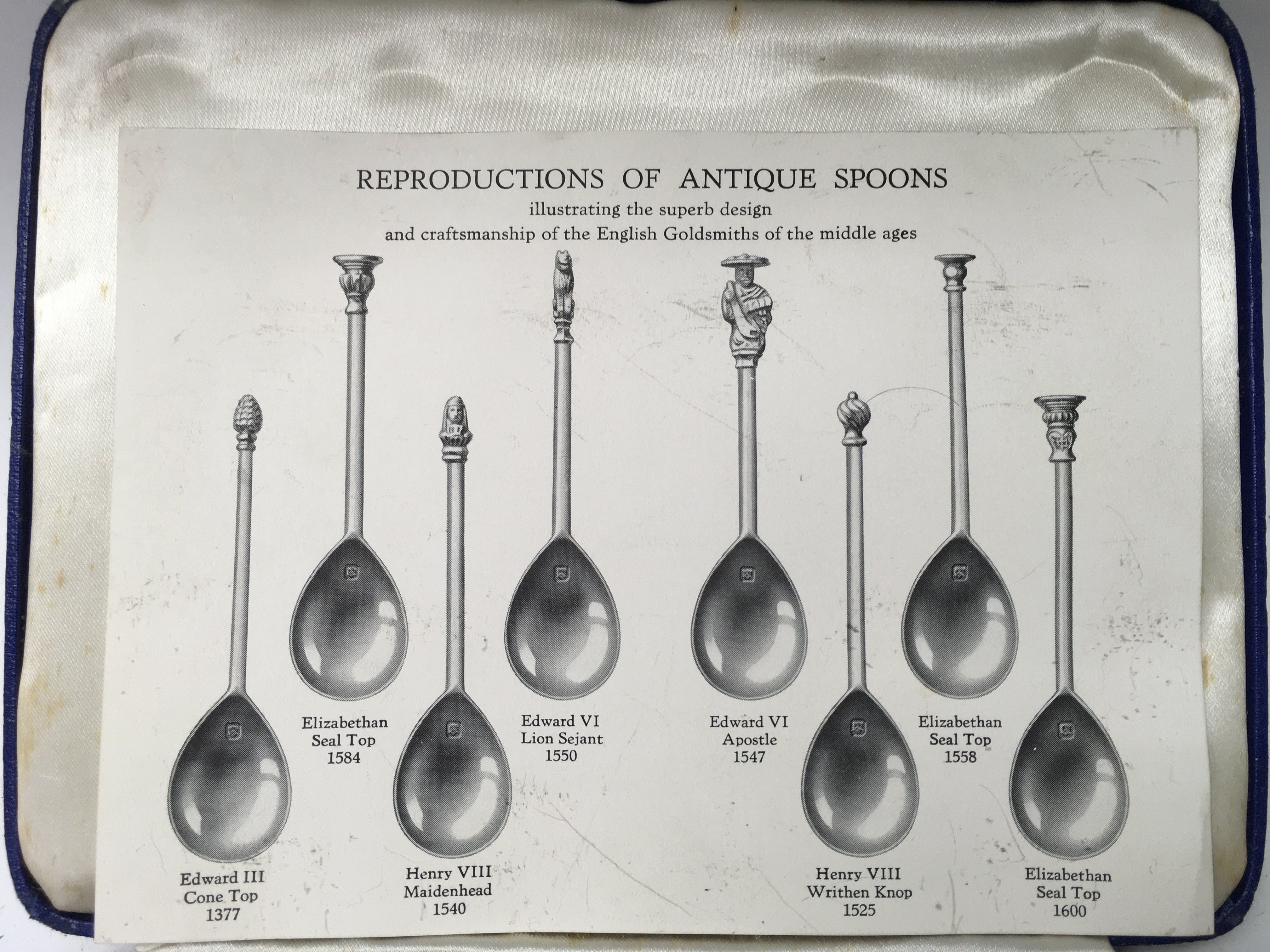 A cased set of 8 hallmarked silver apostle spoons (reproductions of Antique spoons). Marks for - Image 2 of 2