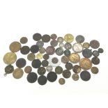 A bag of coins and tokens.