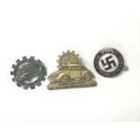 German WW2 style Volkswagen factory badges etc