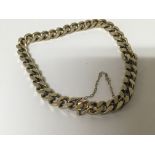 A 9carat gold open link chain bracelet. Weight 23g