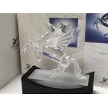 A Swarovski SCS Fabulous Creatures “The Pegasus” with box and certificate and stand.