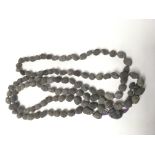 An unusual Chinese stone bead necklace.