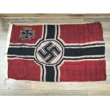 German WW2 style Reich War flag approx 5x3 feet , issue stamped , VF