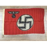 German WW2 style Reich flag , 3x2 feet , issue stamped & makers sewn label , VF