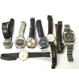 8 vintage gents mechanical and automatic watches including Tissot, Rotary, Hanowa etc.