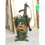 A vintage garage forecourt oil pump