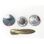 German WW2 style Air Raid Precautions lapel badges