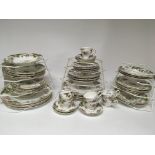 A Royal Tuscan, Fine bone China diner and tea set. Decorated with sprays of flowers. No obvious