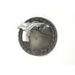 German Kriegsmarine WW2 style Blockade Breakers badge , Schwerin maker marked , GVF