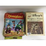 11 volumes of Disney’s Wonderful world of knowledge, and a collection of Disneyland comics.