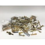 A collection of tie pins and clips.