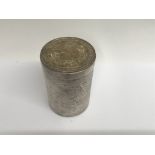 A Stuart Devil silver cigar box , Royal silver Jubilee 1952 - 1977 10 cm , 308 grams.