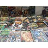 A large collection of modern age comics , mainly from the 1990s , including DC , Batman, Superman,