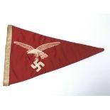 German Luftwaffe car pennant ,WW2 style, no moth , service wear , GC