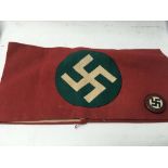 A German WW2 party armband and badge - NO RESERVE