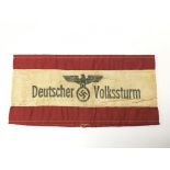 German WW2 style Volksturm armband , with research , VF