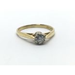 An 18ct yellow gold solitaire diamond ring, approx 0.20ct, size approx J/K