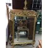 A regency style gilt framed mirror 132cm x 82cm