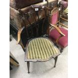 A Mahogany Edwardian chair.