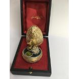 A Stuart Devlin silver gilt limited edition egg in