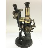 A mid 19th Century Carl Zeiss Jena refractor microscope, no.363317.