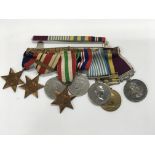 Second World War and Korea group of medals including 1939 - 45 Africa , Italy and service medals (8)