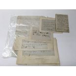 A collection of M P signatures and other hand written documents - NO RESERVE