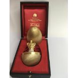 A Stuart Devlin silver gilt limited edition egg ,