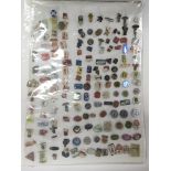 A collection of enamel badges, various.