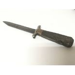An unusual late 19th or early 20th century folding knife with steel blade.