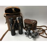 A pair of Hesoldt-Wetzlar D.R.P binoculars plus a pair of Ofuna prismatic binoculars 6x18.