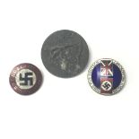 German WW2 style Party badges inc pre war GB Friendship.
