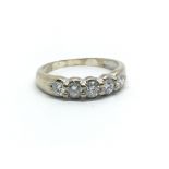 An 18ct yellow gold five stone diamond ring, approx 0.5ct, ring size approx I/J