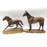 Two Beswick race horses, Arkle and Cardigan Bay