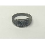 German WW2 style SS Mans finger ring , Viking / Nordland , GVF
